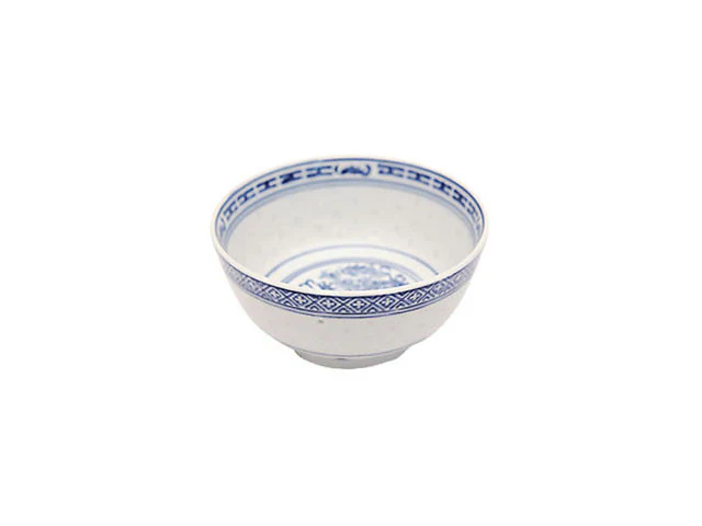 Classic Blue Rice Pattern Ling Long Porcelain Bowl - Image 3
